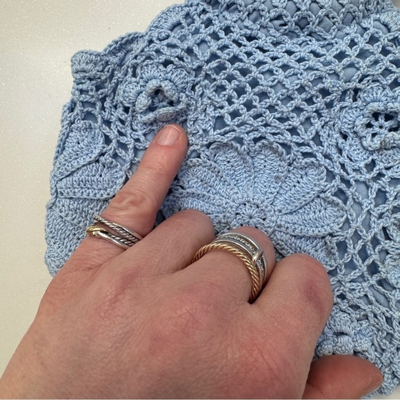 Vintage Gap Blue Crochet Mini Bag - Picture 8 of 10